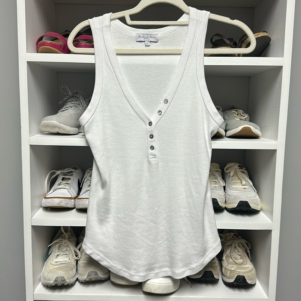Michael stars white tank new without tags